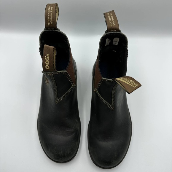 Blundstone #500 Leather Stout Brown Chelsea Boots 6.5 - Picture 2 of 13